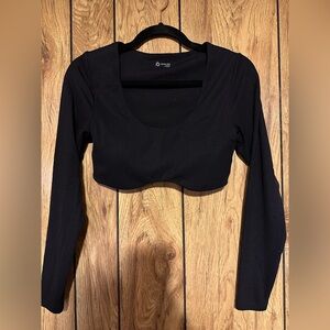 Aerie Cropped Long-Sleeve Shirt